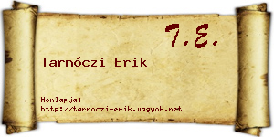 Tarnóczi Erik névjegykártya