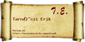 Tarnóczi Erik névjegykártya